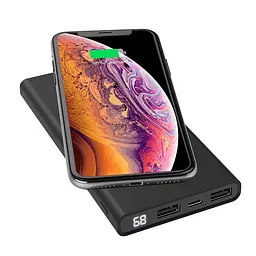 Додаткова батарея Hoco J37 Wisdom (Wireless Charger) (10000mAh) Black - мініатюра 4