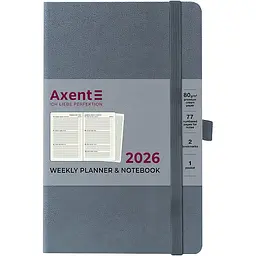Щотижневик Axent 2026 Partner Strong 125 x 195 мм сірий (8505-26-62-A) - мініатюра 2