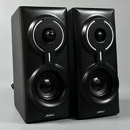 Настільні колонки Jedel S-570 з LED підсвічуванням 2x3W та bluetooth адаптером чорний - мініатюра 2