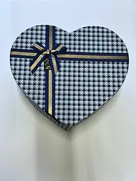 Набір подарункових коробок у формі серця 3 шт синьо-голубі з бантом коробки для подарунків та квітів - мініатюра 2