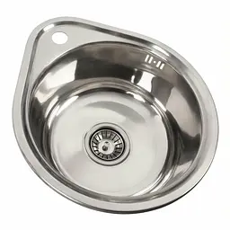 Кухонна мийка з нержавіючої сталі Platinum поліровка 4539 (0,6/170 мм), R, Polish - мініатюра 8