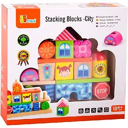 Набір кубиків Viga Toys Місто (50043) - мініатюра 4