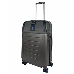 Валіза середня Semi Line T5736-2 24 дюйми ABS/текстиль 67×45×25 см Темно-коричневий/Блакитні лінії - мініатюра 3