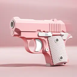 Дитячий іграшковий пістолет-антистрес Pink / White - мініатюра 3