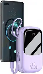 Портативна батарея Powerbank Baseus Qpow Digital Display 20000 mAh 22.5W With Type-C Cable PPQD-I05 Purple - мініатюра 2
