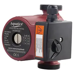 Насос циркуляційний 100Вт Hmax 6м Qmax 75л/хв Ø1½" 130мм+гайки Ø1" AQUATICA (774133) - мініатюра 7