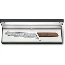 Кухонний ніж Victorinox Swiss Modern Bread&Pastry Damast 22см хвил. з горіх. ручкою (Lim.Ed. 1884) - мініатюра 4