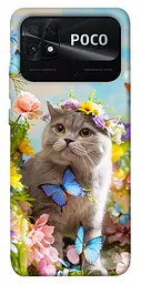 Чехол itsPrint Spring cat для Xiaomi Poco C40