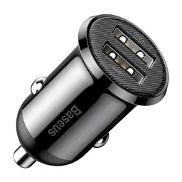 Автомобільний зарядний пристрій Baseus Grain Pro 4.8A 2USB (CCALLP-01) Black [67979]