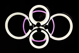 Люстра стельова LED Splendid Ray LK237/2+2, 160W, хром, сучасний стиль з пультом регулювання світла - мініатюра 8