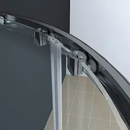 Душова кабіна без піддону Koer SR SC04-90x90x195-TR-07 прозоре скло Easy Clean 5 мм, graphite KR5362, Універсальна, прозорий, графіт - мініатюра 4