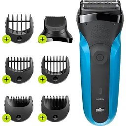 Електробритва Braun Series 3 310BT чорно-синя [97313] - мініатюра 2