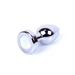 Анальна пробка зі світлодіодним світінням B-Series Jewellery Silver Plug Disco Flashlight - мініатюра 2
