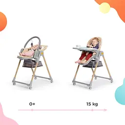 Стільчик для годування Kinderkraft Lastree Beige Wood бежевий (00-00304465) - мініатюра 11