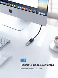 Кабель-подовжувач UGREEN US103 USB 2.0 Type-A 0,5 м чорний (10313) - мініатюра 7