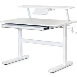 Дитячий стіл Evo-Kids TH-210 з полицею S50 XL White (арт.TH-210 W + BD-S50 XL)