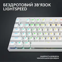 Клавіатура Logitech G PRO X TKL Lightspeed Tactile USB UA White (920-012148) - мініатюра 9