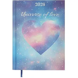 Щоденник датований Buromax Romantic 2026 поліграфічний A5 бірюзовий (BM.2170-06)