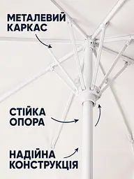 Парасолька туристична пляжна 235 см червона з чохлом для риболовлі, кемпінгу, пікніка та відпочинку (49676247) - мініатюра 5