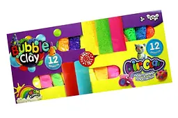 Набір для ліплення з легким пластиліном ARBB-02-01U "Air Clay+Bubble Clay" 12 шт. + 12 шт. у коробці DANKO
