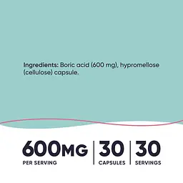 Борна кислота для жінок Nutricost Women Boric Acid Vaginal Suppository 600 мг 30 вагінальних капсул - мініатюра 3