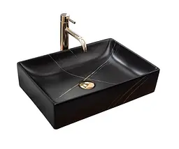 Умивальник Rea Inga 34,5x51 black marble mat (REA-U8006)