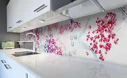 Кухонний фартух Зерна Граната Візерунки для кухні 65х250 см Абстракція Рожевий Happy Pocket Z183802 - мініатюра 5