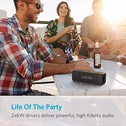 Бездротова портативна акустика Anker Soundcore 2 (A3105016) чорна матова - мініатюра 7