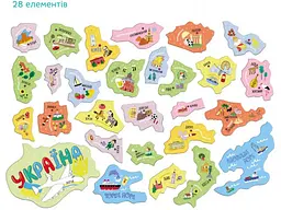 Пазл магнітний Мапа України, DoDo, 28 ел. - мініатюра 2