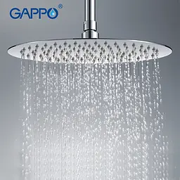 Тропічний душ Gappo G29, Ø200 мм, нержавіюча сталь, хром, Хром - мініатюра 2