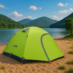 Намет туристичний двомісний вітрозахисний з тамбуром 210*180*135 см LUGI LU-018 - мініатюра 21