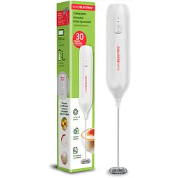 Спінювач молока Euroelectric електричний з акумулятором 500 mAh білий (EMF-10W(white)