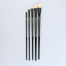 Пензель синтетика кругла TERRA 1608R №000 довга ручка Rosa - мініатюра 3