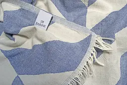 Плед-накидка Barine - Fishbone Denim синій 130x180 - мініатюра 3