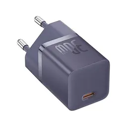 Мережевий зарядний пристрій Baseus GaN5 Fast Charger(mini) 1C 30W EU Cable Type-C to Type-C 1m фіолетовий P10110902523-00 - мініатюра 2