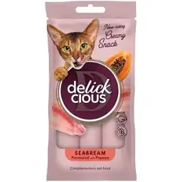 Ласощі для котів Delickcious Дорада з додаванням папаї 4 х 15 г (4820269141612)