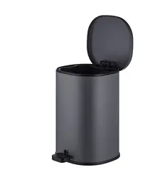 Відро для сміття Mixxus Premium Olivary-TC0105 Graphite з плавним закриттям, овальне, 5 л, графіт (MI7063) - мініатюра 3