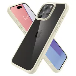 Прозорий чохол Spigen Ultra Hybrid Mute Beige для iPhone 15 Pro (ACS06712) - мініатюра 3