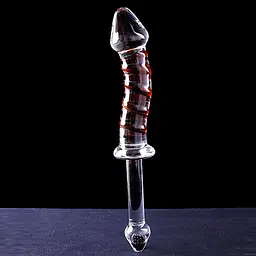 Фалоімітатор скляний вигнутий Glas Mr. Swirly 22*4 см - мініатюра 2