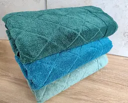 Набір махрових турецьких рушників Zeron 3 штуки 70х140 Microcotton Kilim Desen - мініатюра 2