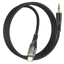 Аудіокабель HOCO UPA25 Transparent Discovery Edition Digital audio conversion cable Type-C чорний - мініатюра 3