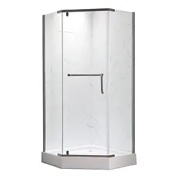 Душова кабіна з низьким піддоном Mixxus Lines SCT01-90x90x198-Tr Graphite New прозоре скло 6мм MI8429, Графит, прозорий, графіт