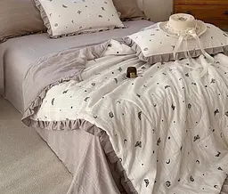Постільна білизна євро з літньою ковдрою муслін Colorful Home Print 4 20230 220х240 см