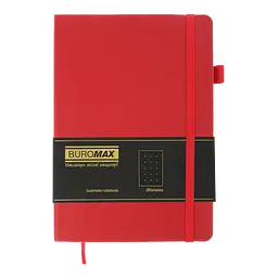 Блокнот діловий Buromax Logo2U Brief А5 96 арк. в крапку обкладинка штучна шкіра червоний (BM.295304-05) - мініатюра 2