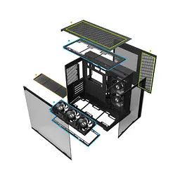 Корпус для ПК Lian Li O11 Dynamic Mini V2, Black (G99.O11DMIV2X.00) - мініатюра 8
