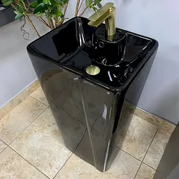Умивальник VBI Verese black glossy напольний VBI-019006, Чорний матовий