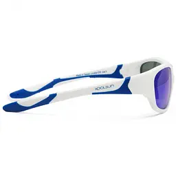 Дитячі сонцезахисні окуляри Koolsun Sport 6-12 років білі з синім (KS-SPWHSH006) - мініатюра 2