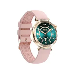 Розумний годинник жіночий XO J13 AMOLED Screen Round Rhombus Women's Watch Золотистий