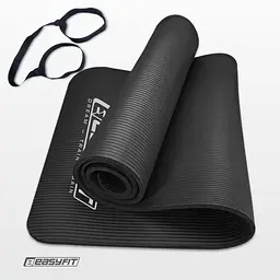 Килимок для фітнесу та йоги EasyFit NBR 8 мм чорний - мініатюра 3