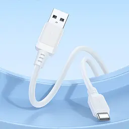 Дата кабель Borofone BX115 Lotto USB to Type-C 3A (1m) White - мініатюра 3